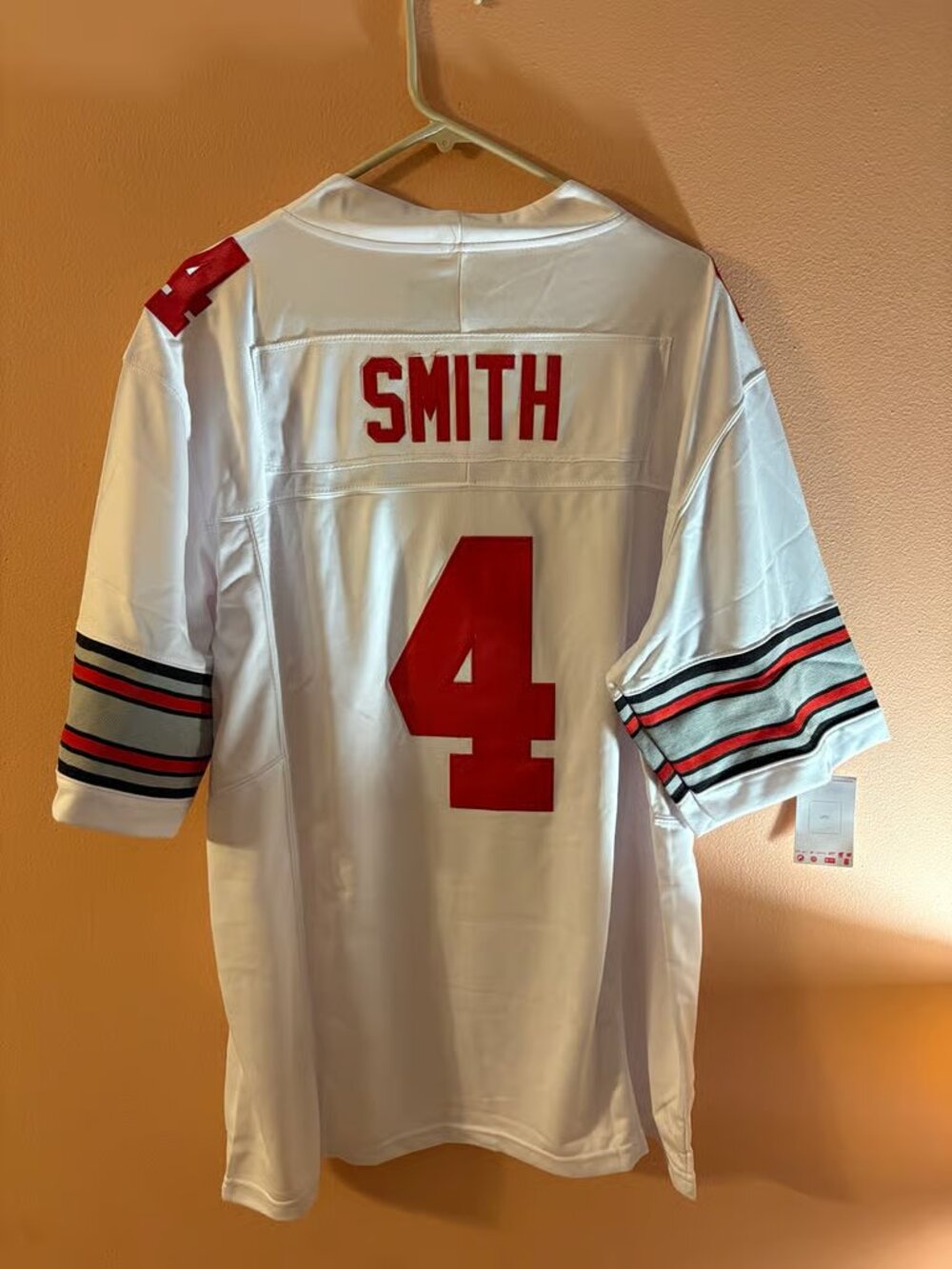 Jeremiah Smith White Jersey Stitched Vapor